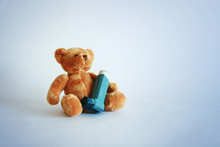 Teddy bear and asthma spray