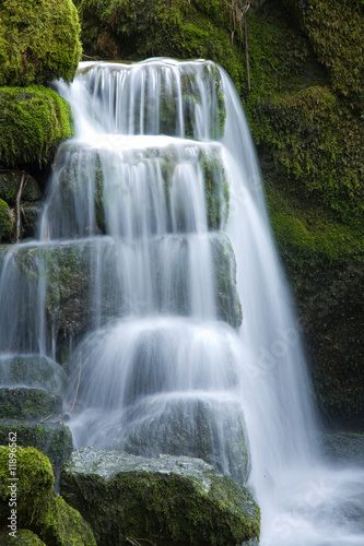 Foto-Duschvorhang nach Maß - Kleiner Wasserfall (von Foto Zihlmann)