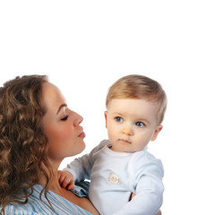 Wall Mural - happy mother with son