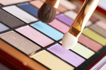 colorful make up set and accessories