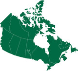 Fototapeta Mapy - There is a map of Canada country