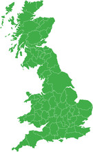 There Is A Map Of Great Britain Country