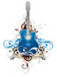Dark blue guitar