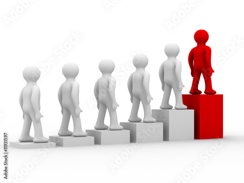diagram of growth. 3D image. Isolated illustration
