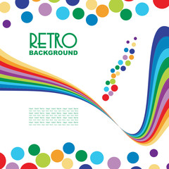 Retro Background, rainbow colors