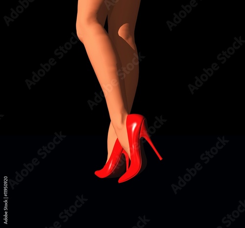 en talons aiguilles