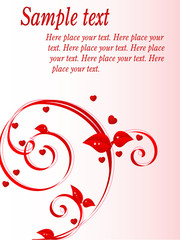 Wall Mural - Red abstract valentine day background