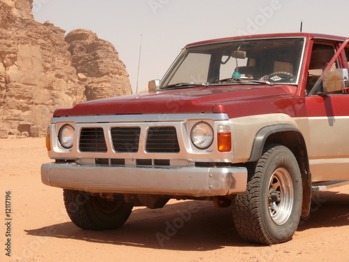 Fototapeta na wymiar Jeep front closeup.