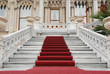 red carpet and marble staircase
