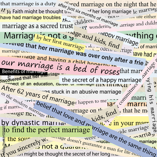 Fototapeta na wymiar headlines about marriage