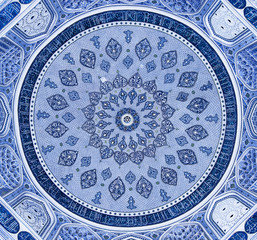 Wall Mural - Dome of the mosque, oriental ornaments from Samarkand, Uzbekista