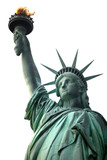Fototapeta Miasta - NY Statue of Liberty isolated on white