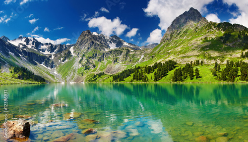 Foto-Vorhang - Mountain lake (von Dmitry Pichugin)