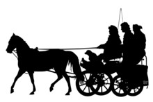 Horse And Carriage Silhouette