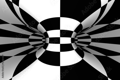 Dekoracja na wymiar  czarno-biala-abstrakcja