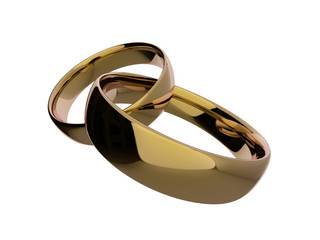 Interlinked gold rings