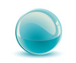 3d vector turquoise sphere