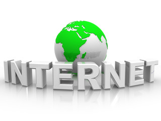 Poster - Text INTERNETwith earth