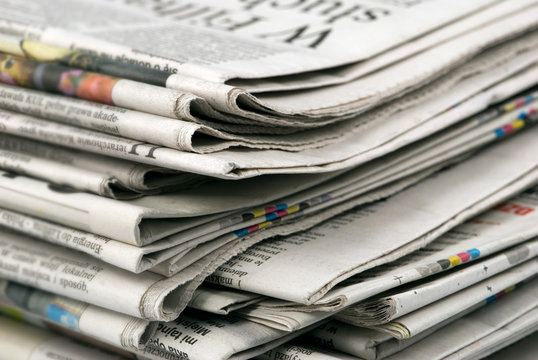 newspaper stack