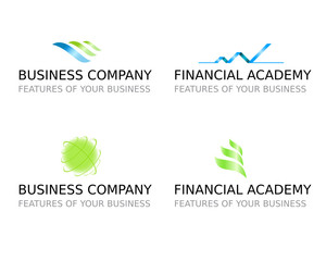 Business template set of logo signs