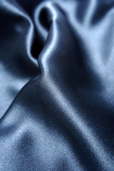 Wall Mural - Blue silk fabric