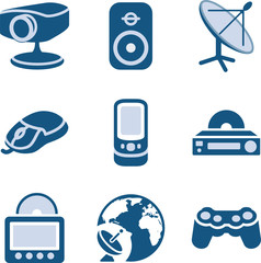 Sticker - Blue icon set 21