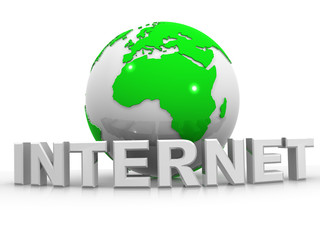 Poster - Text INTERNETwith earth