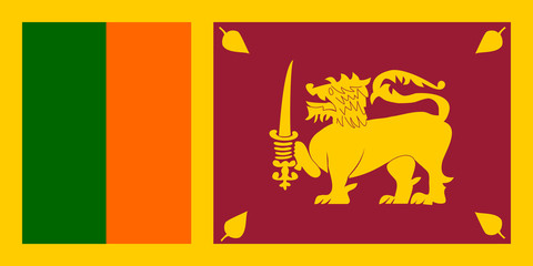 Wall Mural - sri lanka fahne flag