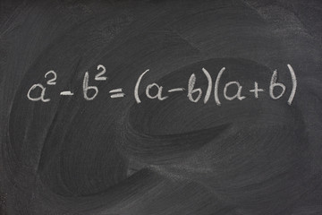 simple mathematical formula on a blackboard