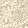 vector illustration seamless damask wallpaper