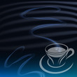 vector illustration cup of coffee with abstract background