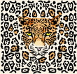 Pattern with a muzzle of a leopard