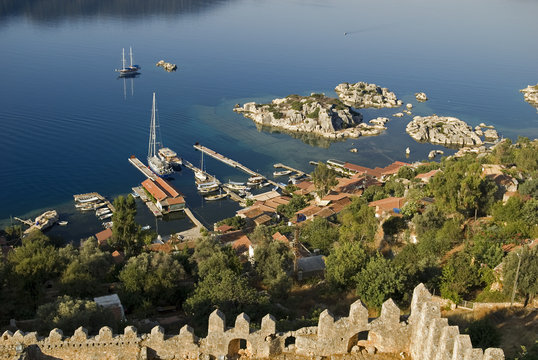 Kekova Island and Simena Castle, Kas Antalya Turkey.