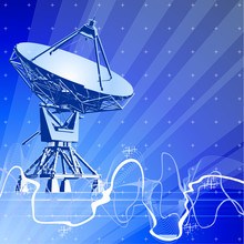 Satellite Dishes Antenna (doppler Radar), Digital Wave