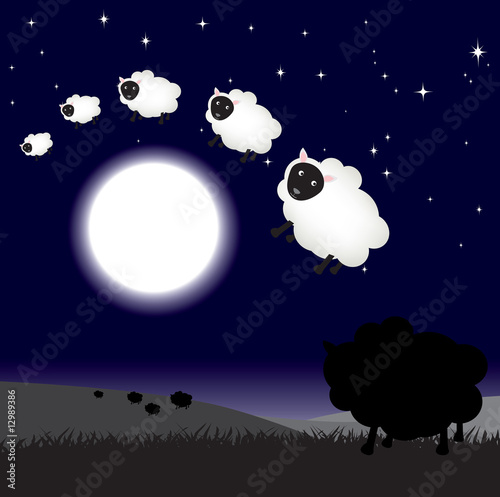 Foto-Vorhang - counting sheep (von barneyboogles)