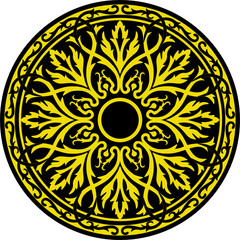 Symbolic Celtic Circle with detailed Ornaments - Vector Image