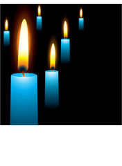 blue candle