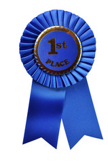 blue ribbon award (with clipping path)