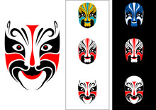 Masks Of Chinese Vector Illustration