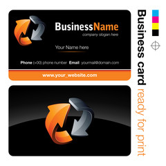 Canvas Print - Business card, CMYK. Ready for print