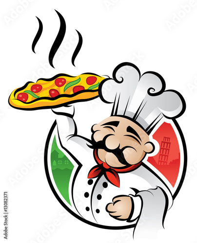 Naklejka - mata magnetyczna na lodówkę Pizza Chef