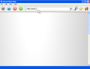 Wall Mural - blank internet browser screen template