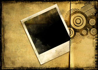 Wall Mural - vintage background with polaroid frame