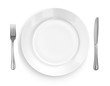 Place Setting with Plate, Knife & Fork