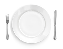 Place Setting With Plate, Knife & Fork