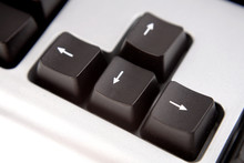 Closeup Of Computer Keyboard Arrow Keys