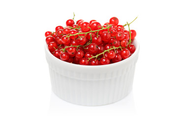 Poster - A bowl with soft fruit isolated on white background