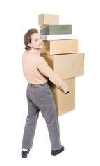 Man with boxes