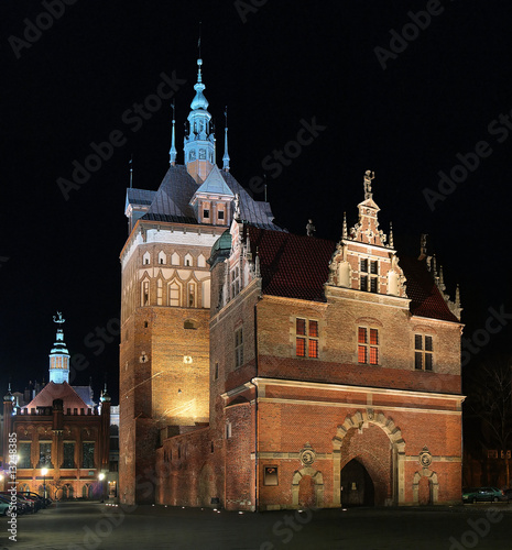 Nowoczesny obraz na płótnie The Torture House and Prison Tower in Gdansk, Poland