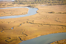 Aerial View Of Salt Marsh